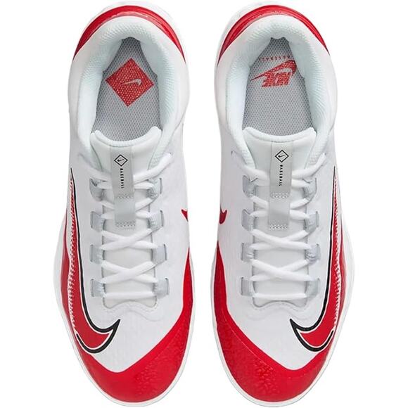 NWT Nike Alpha Huarache Elite 4 Low Metal Baseball Cleats White SZ 13 FD2745-105 - Picture 4 of 6